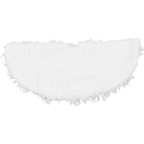 Jupe de sapin de Noël blanche en flanelle artificielle, double couche, décoration basse pour arbre de fête, housse de sol hivernale (1/5)