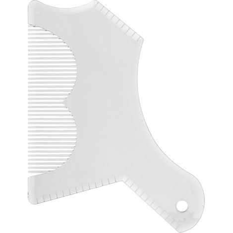 Outil de mise en forme de la barbe en plastique, gabarit de mise en forme de la ligne des cheveux de la barbe, peigne de précision pour la taille de la barbe pour hommes, transparent (1/5)