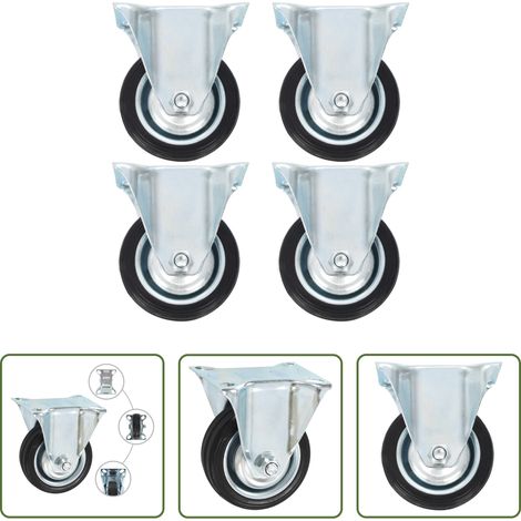 Rollen für Möbel - Bockrollen 4 Stk. 75 mm
