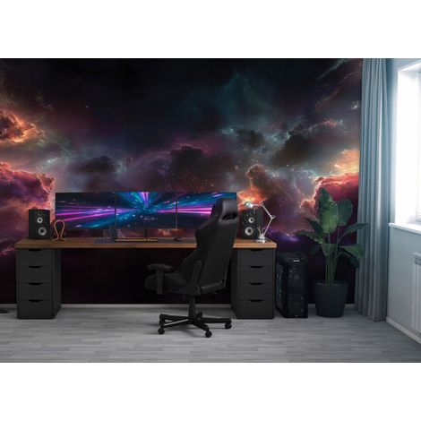 Fototapete Weltraum, für Kinderzimmer, 150 x 105 cm – Komplettset inkl. Kleister & Anleitung (1/5)