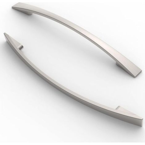 Furniture handles, 10 pieces, 160 mm center-to-center distance, furniture handles, cabinet handles, kitchen handles, drawer handles, brushed nickel (1/5)