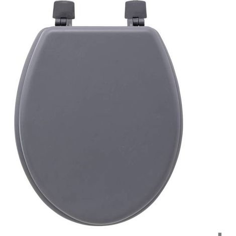 Abattant WC en bois laqué - 5five Simply Smart - Gris (1/5)