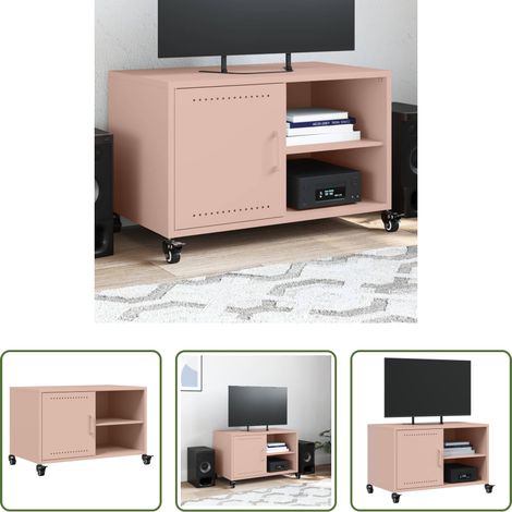vidaXL Stahl-Schrank - TV-Schrank Rosa 68x39x43,5 cm Stahl (1/5)