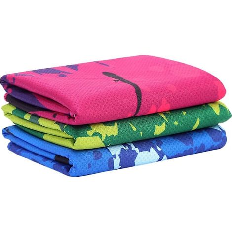 Lot de 3 serviettes de sport à séchage rapide pour la salle de sport et l'entraînement, absorbant la transpiration. (1/2)