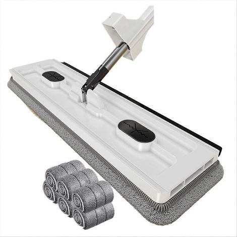 Balai-serpillère rotatif en microfibre pour le nettoyage des sols, blanc (1/5)