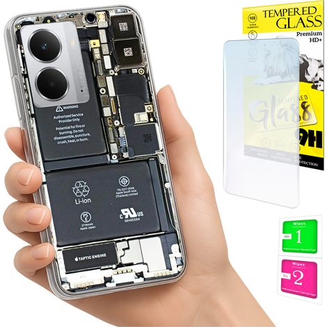 Funda para Realme 14 5G / 14T 5G con cubierta trasera para foto + cristal 9H (1/5)