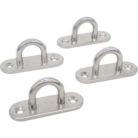 Green Mobility-Boucle de porte ovale en acier inoxydable, boucle à œillet pour fixation de corde de bateau pour hamac de yoga, dispositif de couplage (1/4)