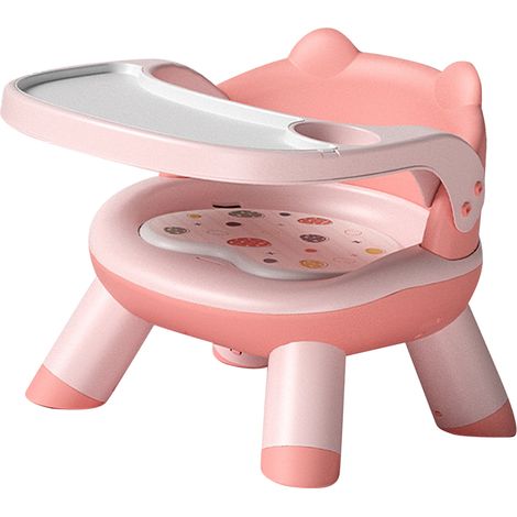 Chaises de salle à manger pour enfants, coussin confortable et sonore, siège rehausseur multifonctionnel, léger et sécuritaire pour bébés et enfants, rose (1/4)