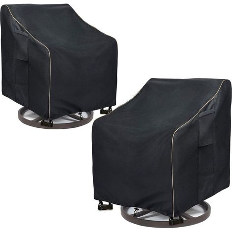 Lot de 2 Housses de Chaise Longue pivotantes, imperméables et résistantes, Housses de Chaise à Bascule pour Meubles d'extérieur (76 x 87 x 98 cm) (1/5)