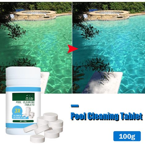 Pastillas limpiadoras para piscinas (100 g / 3.5 oz) - Desinfectante para piscinas - Pastillas efervescentes - Accesorio para el mantenimiento de piscinas (1/5)