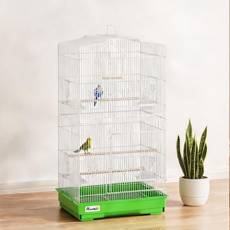 Cage pour oiseaux verde en métal 46,5 x 35,5 x 92 cm (1/5)