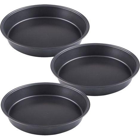 Moule À Gâteau Rond - Acier Au Carbone Antiadhésif - 23 Cm - Lot De 3 (1/5)