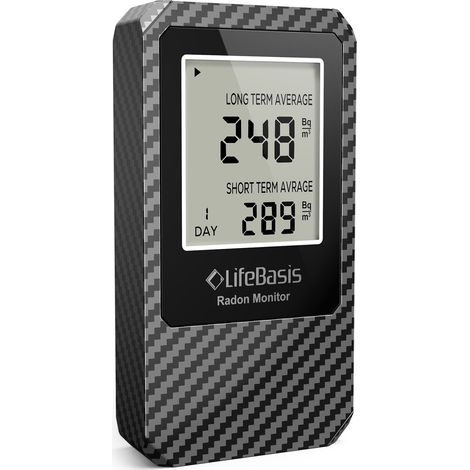 Détecteur de radon portable RN-55 - Grand écran - Fonctionnement sur piles AAA - Mesure à court et long terme (1/5)
