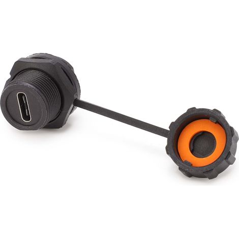 Wasserdichter industrieller Typ-C-Leiterplatten-Einbaustecker, Gewinde, robuste Befestigung E10TPC-TF1-F (1/5)