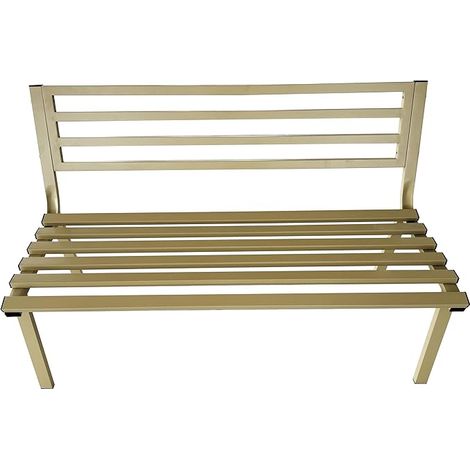 Panchina da Giardino 127x61x80 cm Montecarlo in Acciaio Tortora