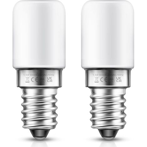 LED Fridge Lamp Bulb 1.5 W Power Equivalent to 15 Watt Lamp, Cool White 6000K, Pack of 2 (1/5)