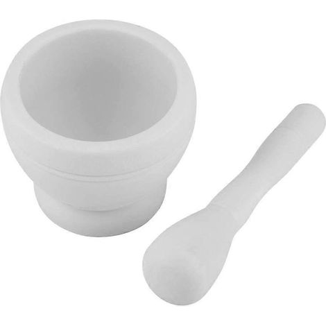 Mortier et pilon, broyeur à ail manuel en plastique, ensemble mortier et pilon pour épices et herbes, bol et outils de broyage (1/4)