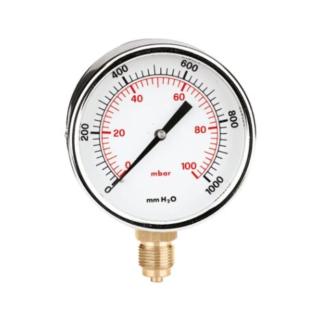 Manomètre gaz 1/4" Ø 60, bar 0-60 Caleffi 846101  1/4" - 0-60