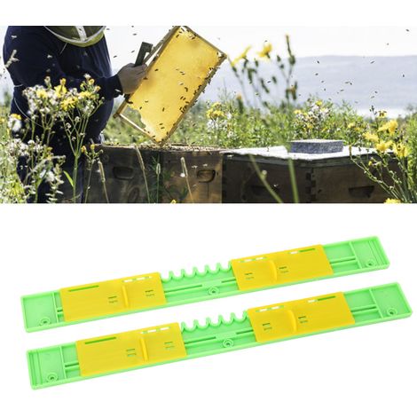 Ausbruchsichere Türklemme für Bienenstöcke, 2-teiliges Set. Abmessungen: 37,5 cm, 4 cm Kunststoff. (1/5)
