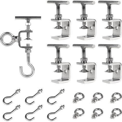 6 Pièces Serre-Joints en C Acier Inox 30MM Support de Fixation en C Robustes Pince de Fixation Super C Pinces en C 0-25mm Réglable Ouvertures de Mâchoire pour Travaux du Bois Soudage Menuiserie (1/5)