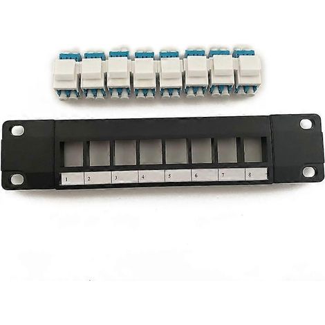 8-Port LC-geschirmtes Patchpanel, 10G-fähig, Kunststoffgehäuse, farbcodierte Beschriftung