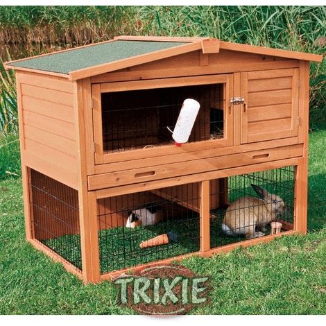 Trixie Natura Conejera para pequeños animales marrón 124x102x78 cm