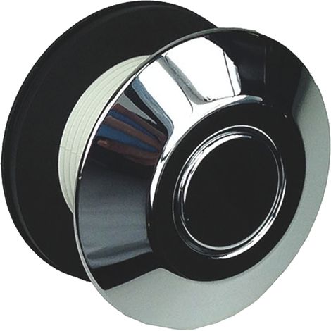 Interrupteur pneumatique RS PRO Bouton-poussoir Chrome, Diam: 42 45mm ( Prix pour 1 ) (1/3)