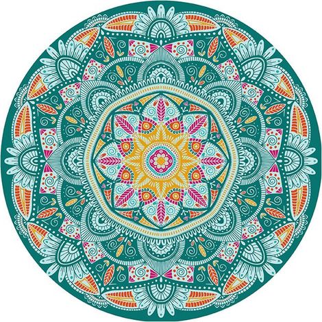 Lot de 3 dessous de plat rondes, 22 cm, multicolores, en liège, résistantes à la chaleur jusqu'à 180 °C, pour casseroles et poêles (1/5)