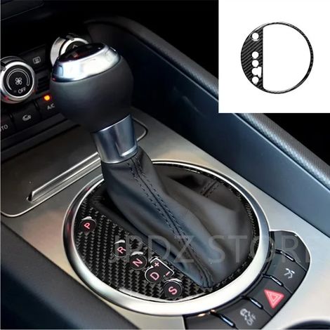 (12LHD) Autocollants en fibre de carbone pour garnitures de panneau CD, de console centrale et de commutateur de phares des Audi TT 8N et 8J MK1, MK2 et MK3. (1/4)
