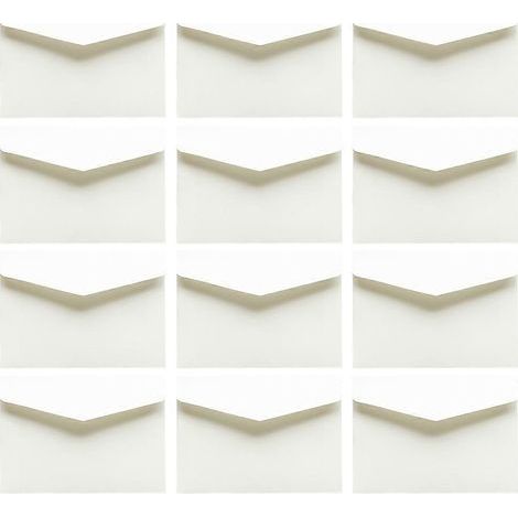 100 Umschläge für Briefverpackung, Geldaufbewahrung, Geschäftsgeldumschläge – 11,30 x 8,00 x 0,10 cm – Weiß (1/4)