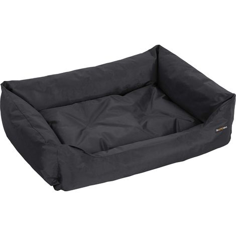 Panier Lit Canapé Coussin Matelas pour Chien Noir 100 x 70 x 28 cm (1/5)