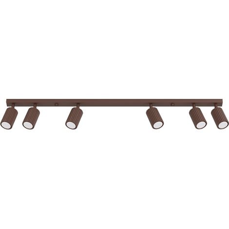 Sollux Karbon Barre de spots de plafond marron 6 x GU10 (1/5)