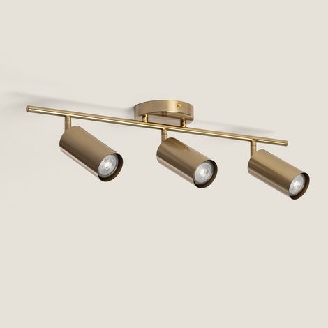 Lámpara de Techo Metal Dariel 3 Focos Dorado