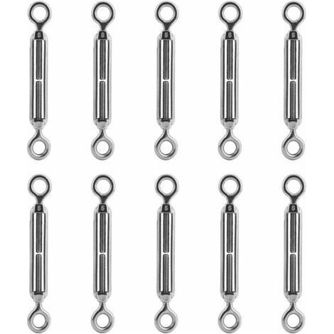 Cable tensioner with hook and eye - Made of 304 stainless steel, M5 tensioner. (1/5)