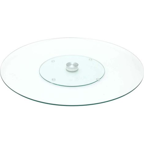 Plateau tournant en verre transparent 45 cm – Présentation élégante pour gâteaux et apéritifs – Idéal pour tables modernes – Saveur Et Degustation (1/7)