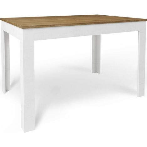 Tavolo Allungabile 120/170x80x75 cm Noce Stelvio e Ossido Bianco (1/2)