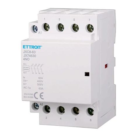 ETTROIT Modularschütz DIN AC 4P 220V 63A 4 Kontakte NO - JX74630
