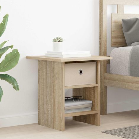 vidaXL  Bedside Table  Sonoma Oak 41 x 40 x 45 cm Engineered Wood
