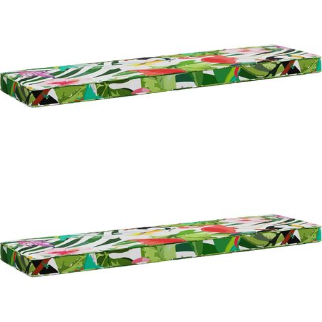 2-teilige Bankkissen VUGHT 2 pcs 100 % Polyester Mehrfarbig vidaXL