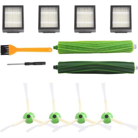 12-teiliges Set für iRobot Roomba I7 E5 E6 I3: Rotierende Bürste, Seitenbürste, Filter, Reinigungszubehör (1/5)