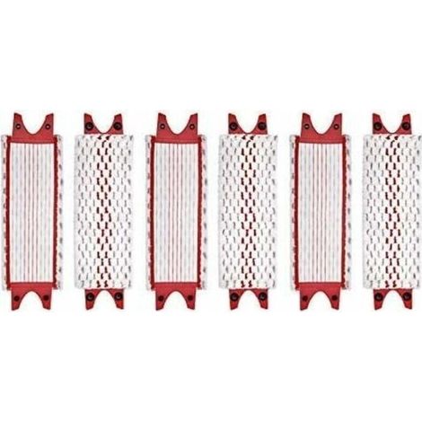Lot de 6 têtes de balai plates en microfibre – Compatibles Vileda UltraMax – Lavables en machine – Nettoyage sols durs efficace