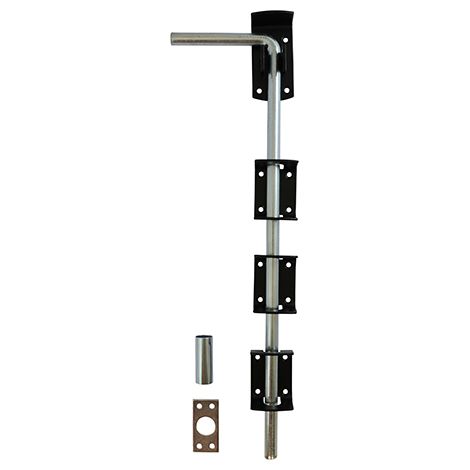 TIMCO Garage Drop Down Bolt Black - 18"