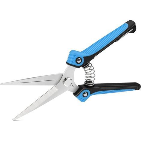 Garden Scissors, Carbon Steel Multi-Purpose Scissors Hand Pruner Pruner for Garden Harvesting Fruits and Vegetables, Garden Shears, Blue (1/5)