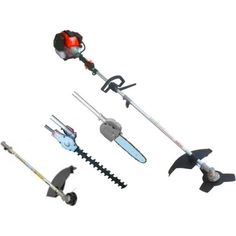 Decespugliatore + Tagliasiepi + Motosega/Troncarami/Tagliarami + Disco girevole 3 denti a scoppio 52cc