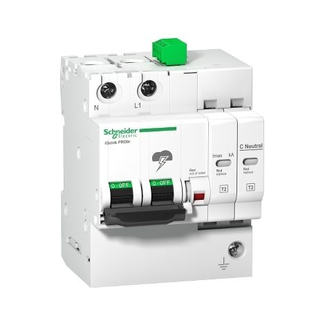 A9l16298 Schneider - Parafoudre Phase Neutre De Type 3 Autoprotégé - 8ka - Report De Signalisation