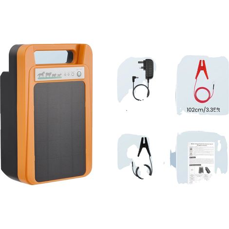 Tierzaun-Energizer, 10-Meilen-Reichweite, 0,2 Joule Ausgang, Orange (1/2)
