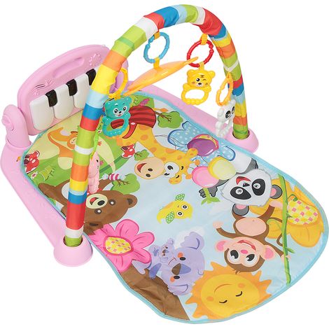 Yongqing – Tapis d'éveil musical 4 en 1 avec piano – Matériaux ABS écologiques – Dimensions 75x63x50cm – Développement sensoriel bébé