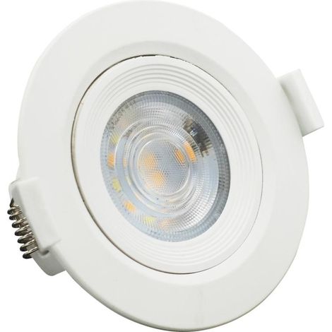 Silamp – Spot LED encastrable connecté WiFi RGB 1.5W orientable jusqu'à 48° – Installation facile dans plafond – Application Tuya Smart
