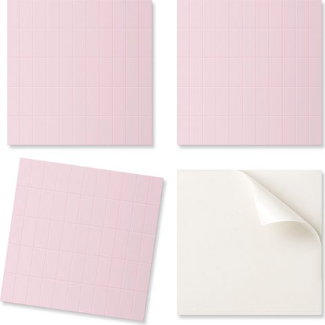 Baldosas autoadhesivas de vinilo impresas con cuadr铆cula lisa de 20x20x20 cm.