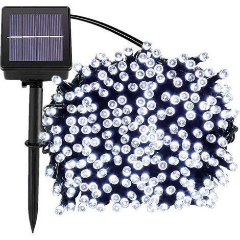 30 m lange Solar-Lichterkette mit 300 LEDs, 8 Modi, wasserdicht, weißes Licht, für den Außenbereich, Gartendekoration T[548] (1/4)